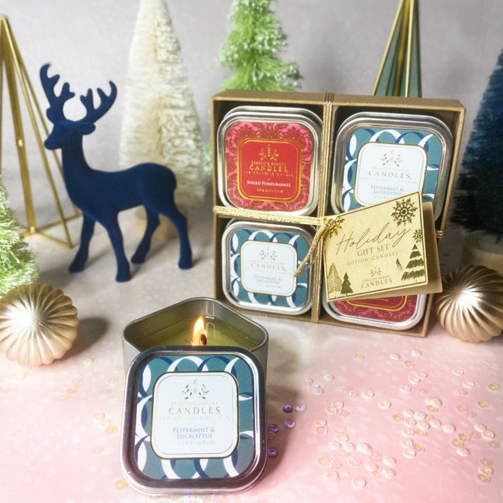 Holiday Gift Set 2in1 Soy Lotion Candles Creative Energy Candles
