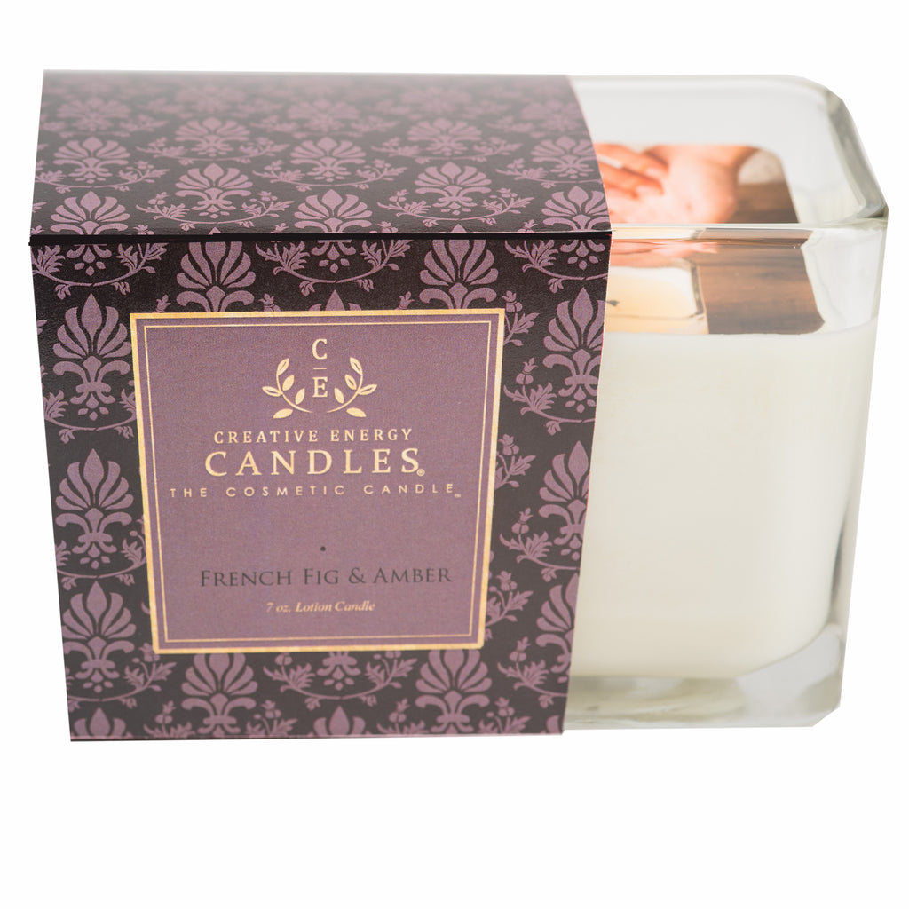 French Fig & Amber Soy Lotion Candle - Creative Energy Candles