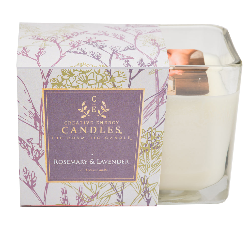 Rosemary & Lavender Soy Lotion Candle - Creative Energy Candles