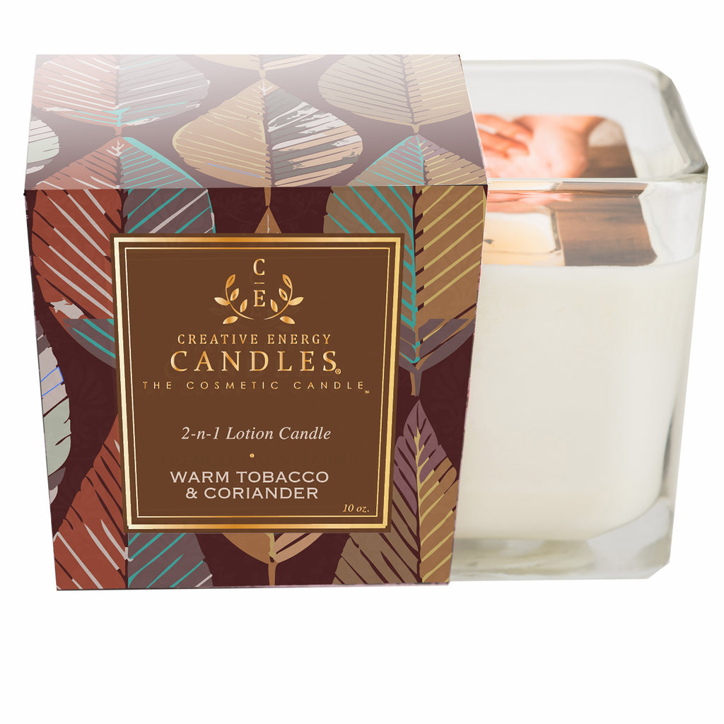 Warm Tobacco & Coriander Soy Lotion Candle - Creative Energy Candles