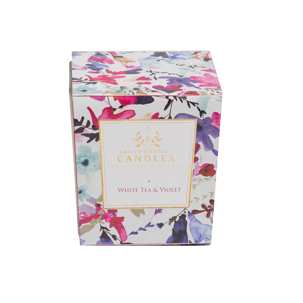 White Tea & Violet Soy Lotion Candle - Creative Energy Candles