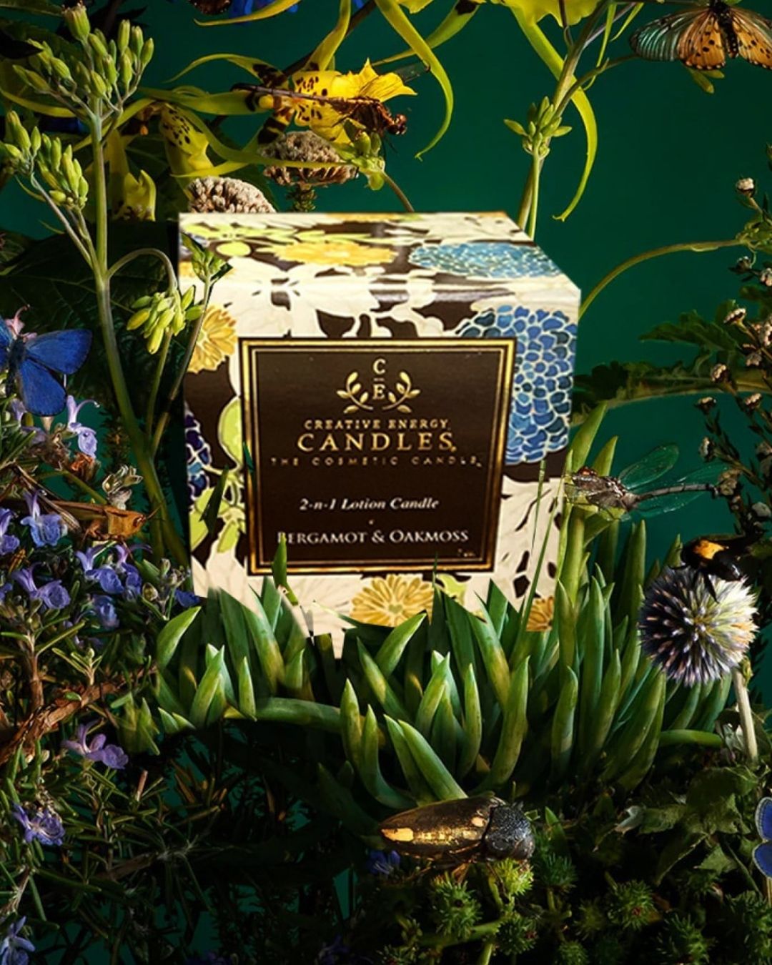 Bergamot & Oakmoss Soy Lotion Candle – Creative Energy Candles