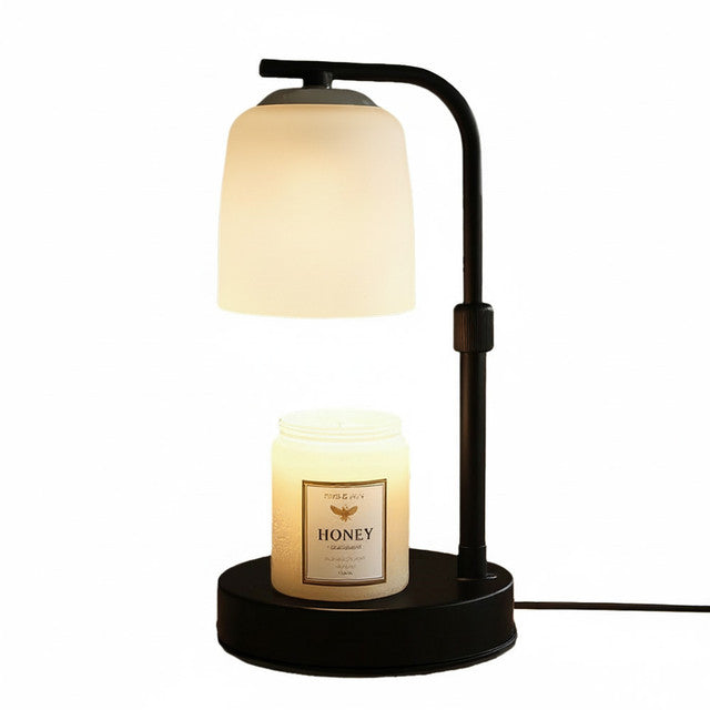 Black Metal Base with Frosted Glass - Candle Warmer Lamp - Creative Energy Candles