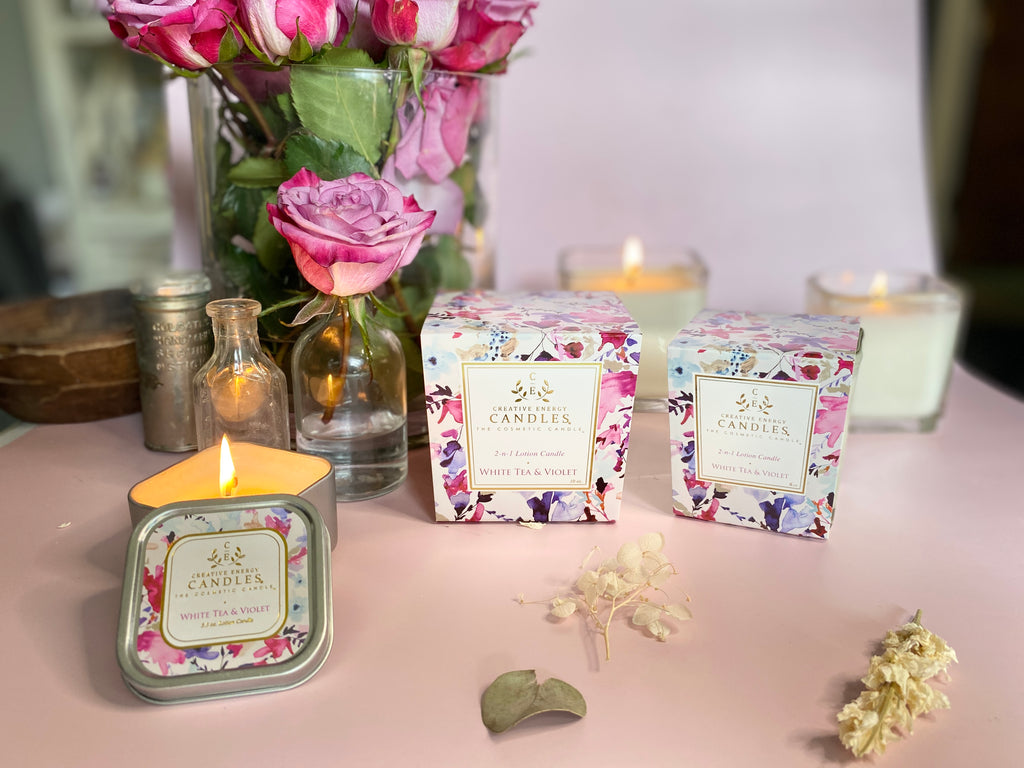 NEW* Rose of Sharon ~ Soy Lotion Candle - Creative Energy Candles
