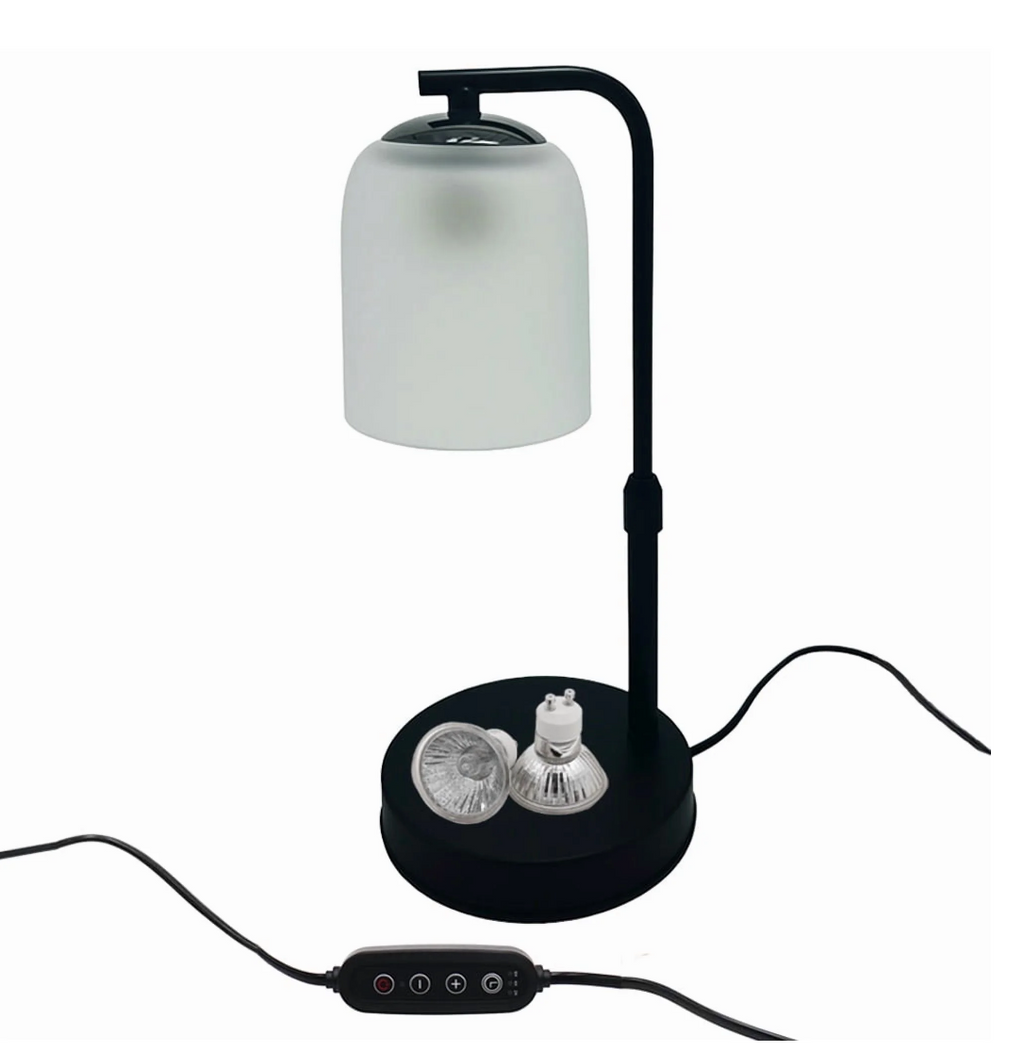 Black Metal Base with Frosted Glass - Candle Warmer Lamp - Creative Energy Candles