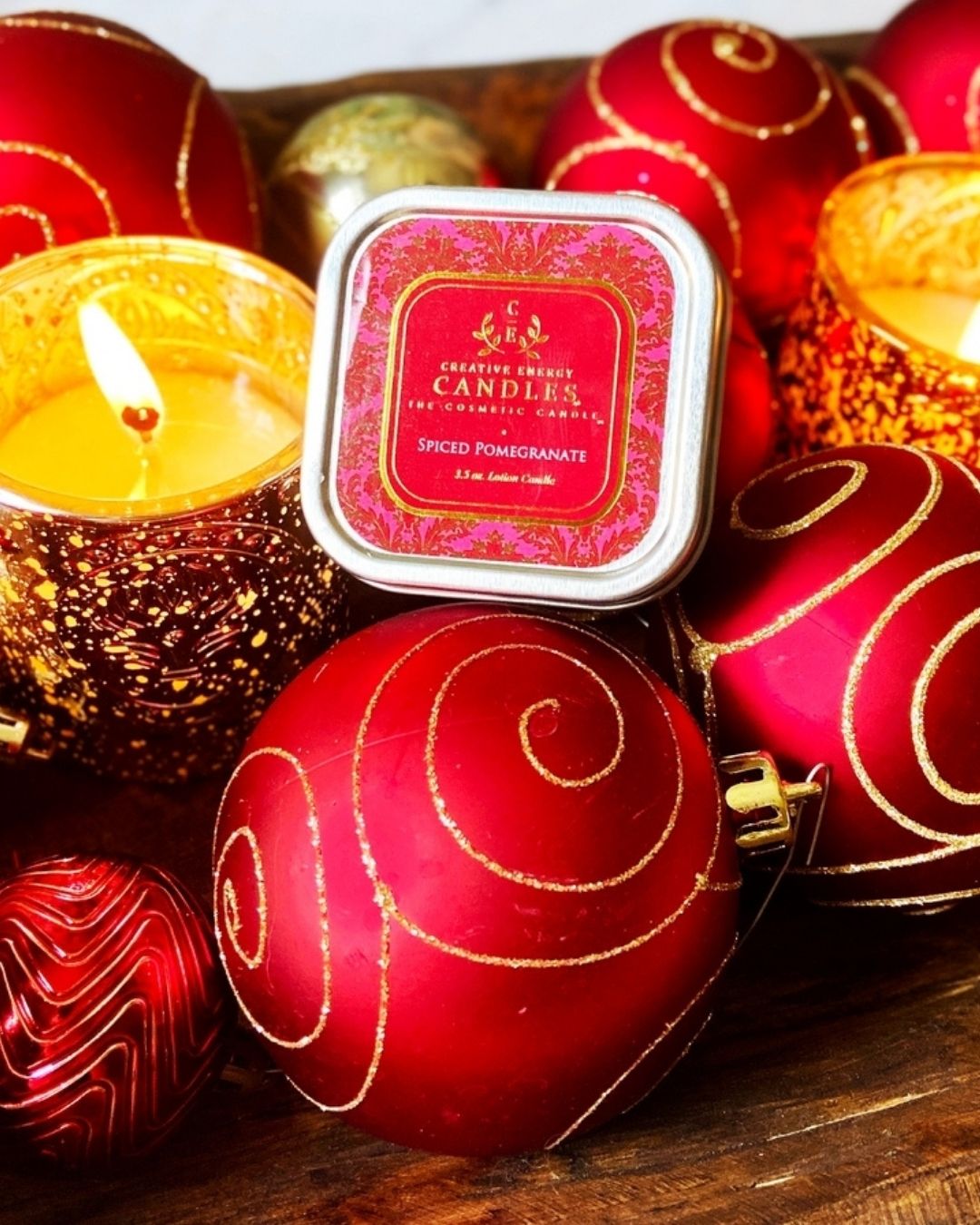 Spiced Pomegranate Soy Lotion Candle – Creative Energy Candles