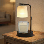 Black Metal Base with Frosted Glass - Candle Warmer Lamp - Creative Energy Candles