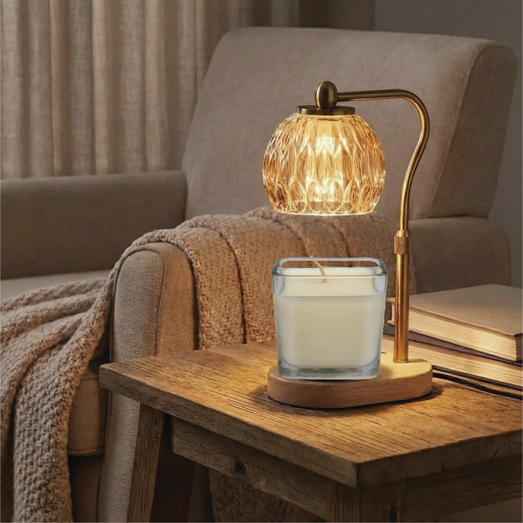 Antique Gold Chandelier - Candle Warmer Lamp - Creative Energy Candles
