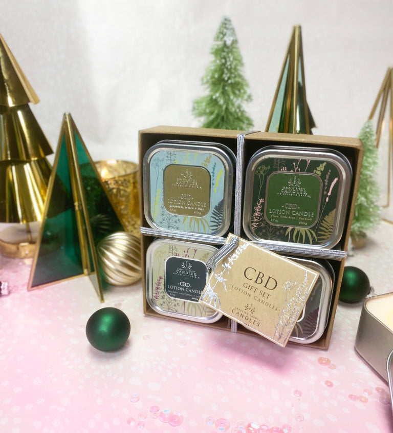 CBD Gift Set | 2-in-1 Soy Lotion Candles