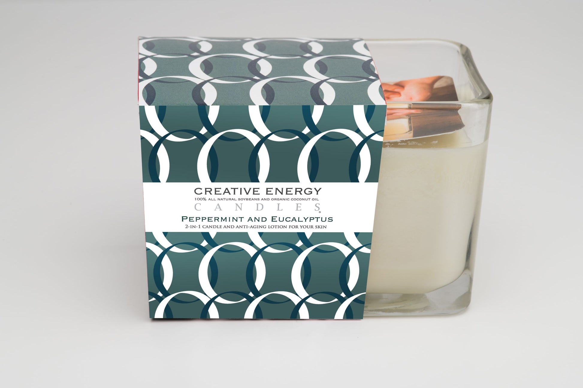 Peppermint & Eucalyptus Soy Lotion Candle - Creative Energy Candles