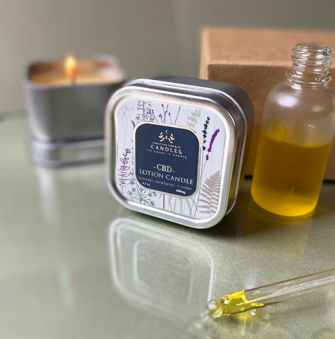 Cedar CBD 2-in-1 Lotion Candles - Creative Energy Candles