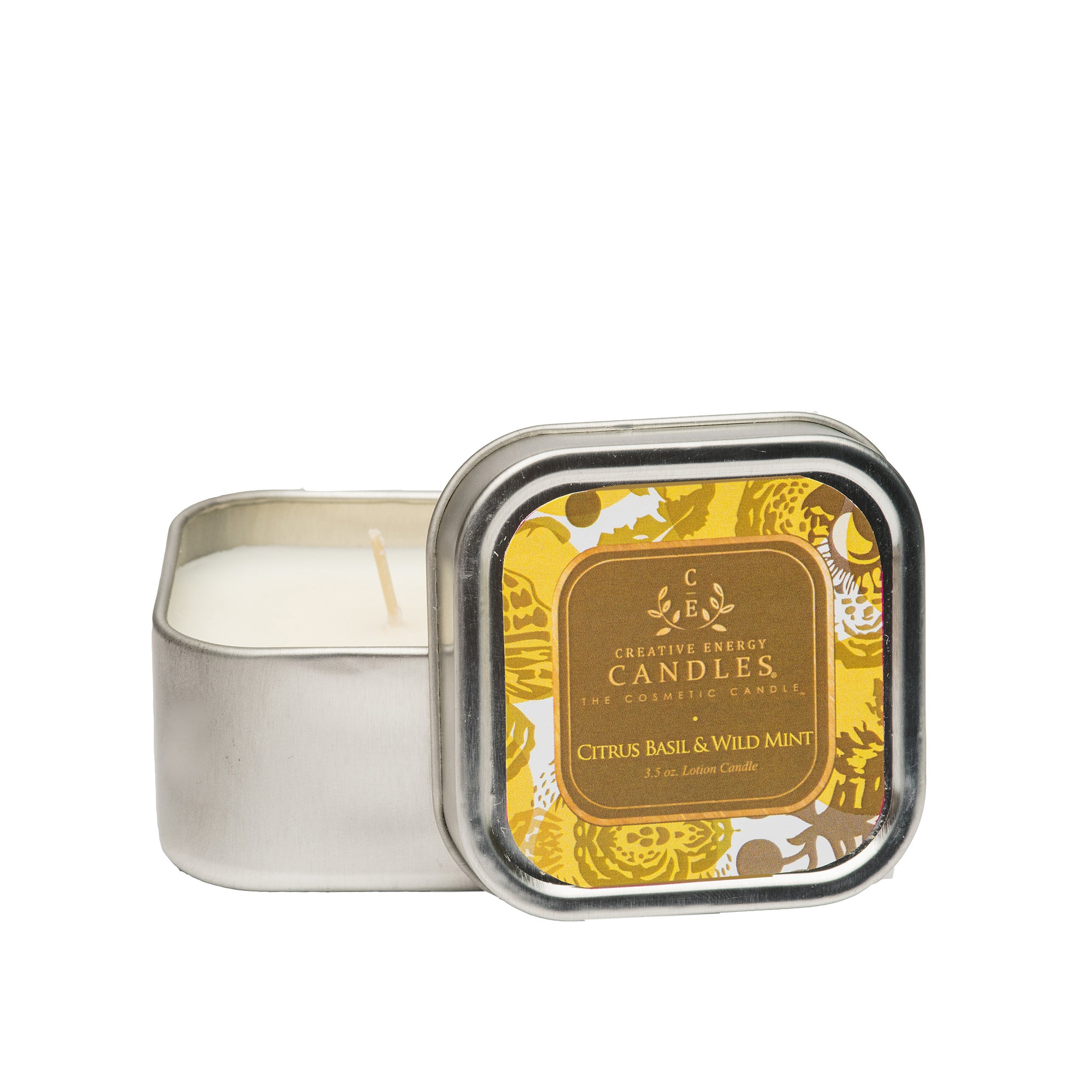 Citrus Basil & Wild Mint Soy Lotion Candle - Creative Energy Candles