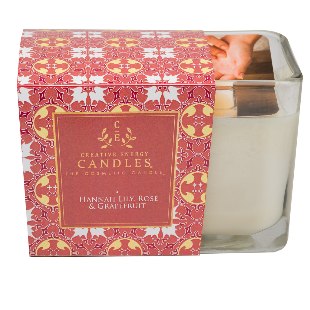 Hannah Lily, Rose & Grapefruit Soy Lotion Candle - Creative Energy Candles