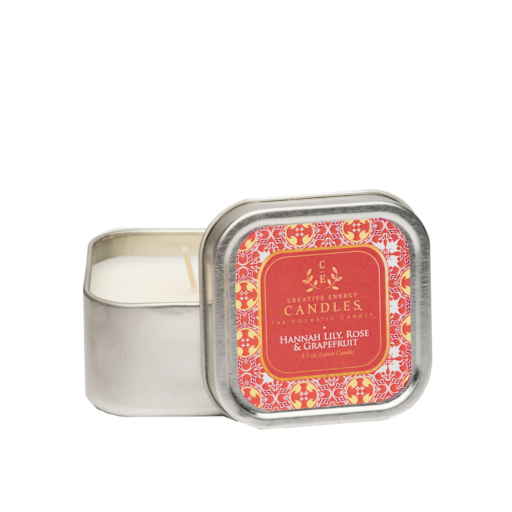 Hannah Lily, Rose & Grapefruit Soy Lotion Candle - Creative Energy Candles