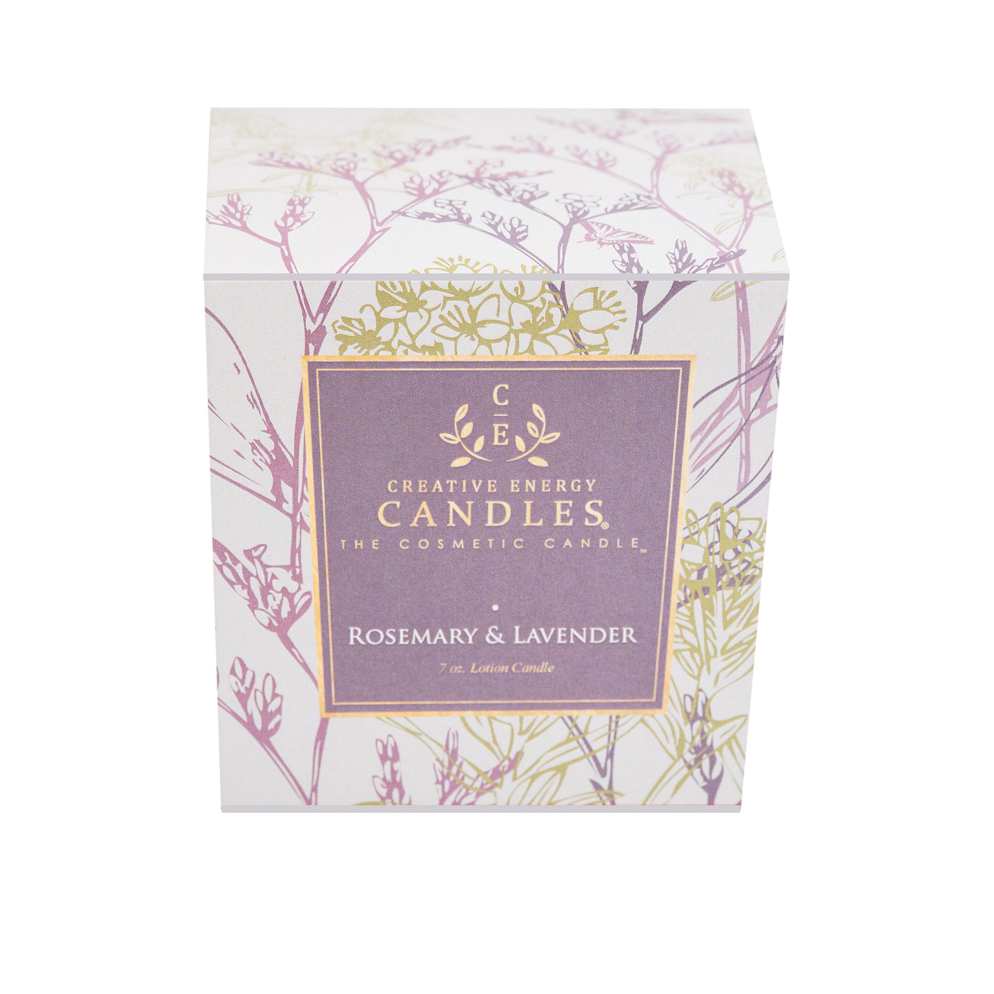 Rosemary & Lavender Soy Lotion Candle - Creative Energy Candles