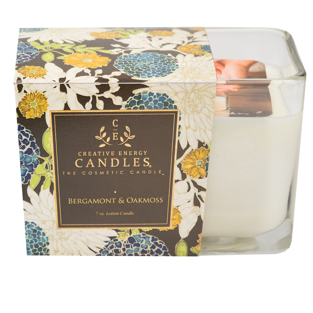 Bergamot & Oakmoss Soy Lotion Candle - Creative Energy Candles