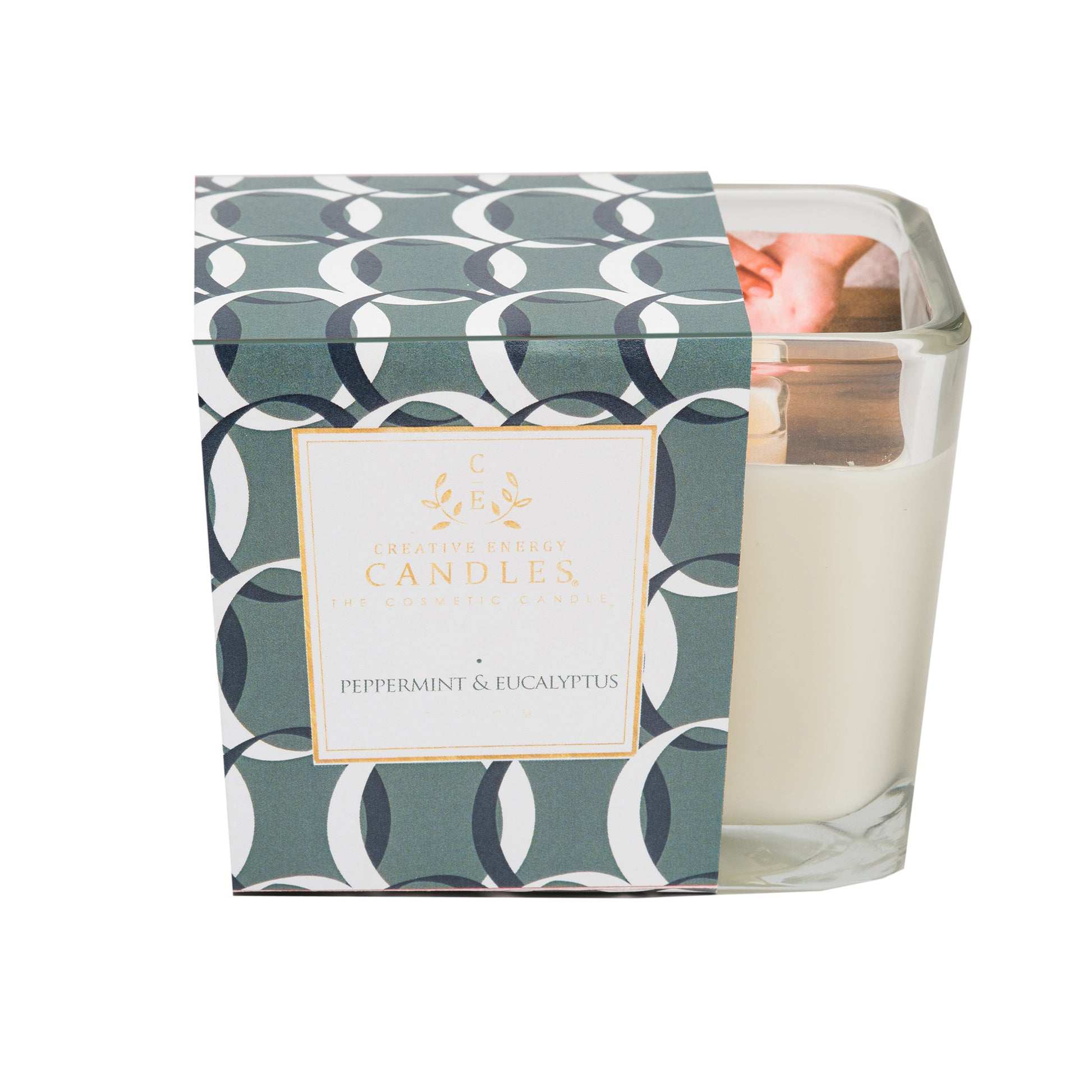 Peppermint & Eucalyptus Soy Lotion Candle - Creative Energy Candles