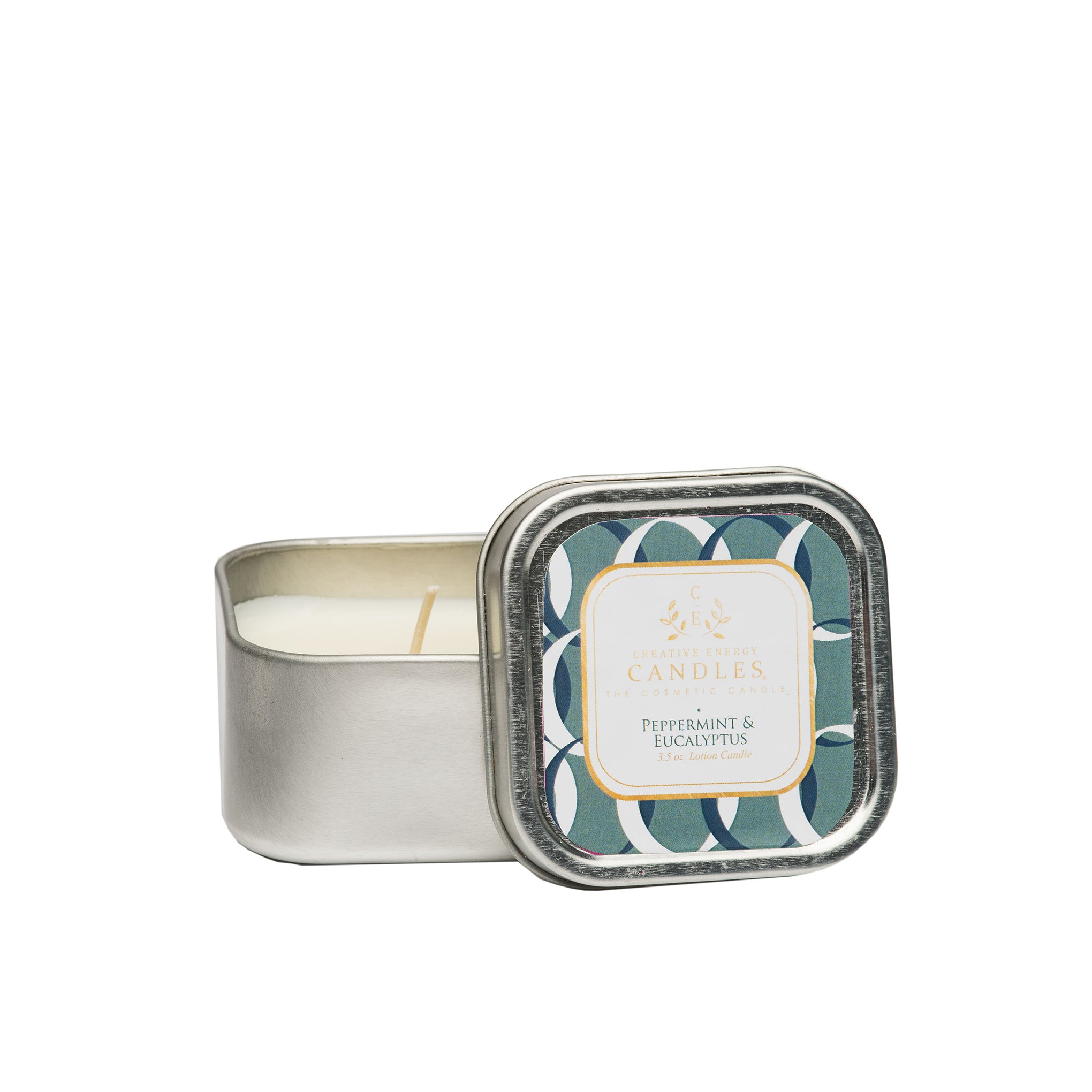 Peppermint & Eucalyptus Soy Lotion Candle - Creative Energy Candles