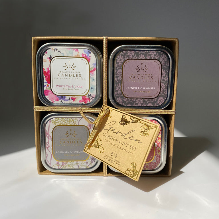 Garden Gift Set | 2-in-1 Soy Lotion Candles - Creative Energy Candles
