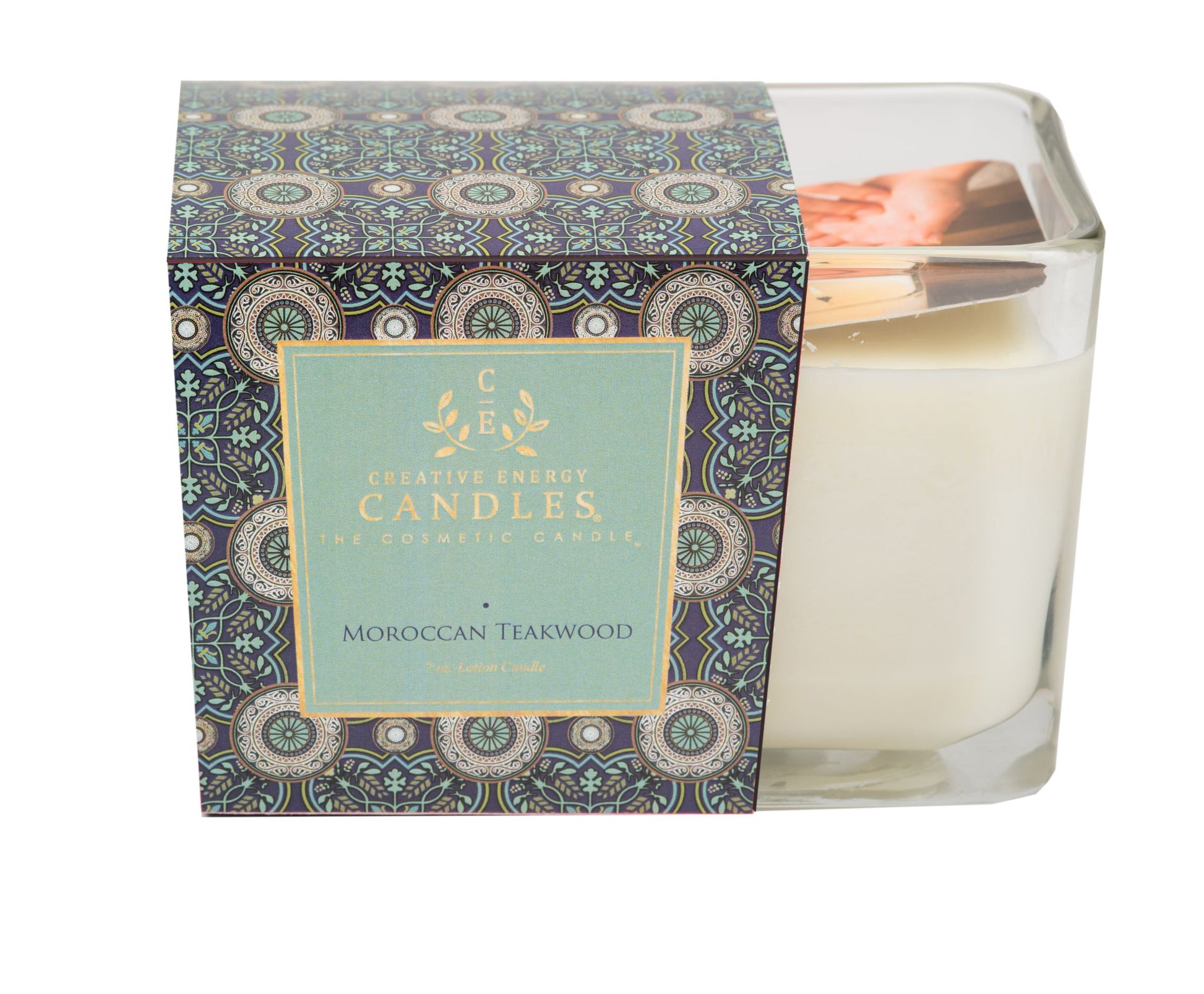 Moroccan Teakwood Soy Lotion Candle - Creative Energy Candles